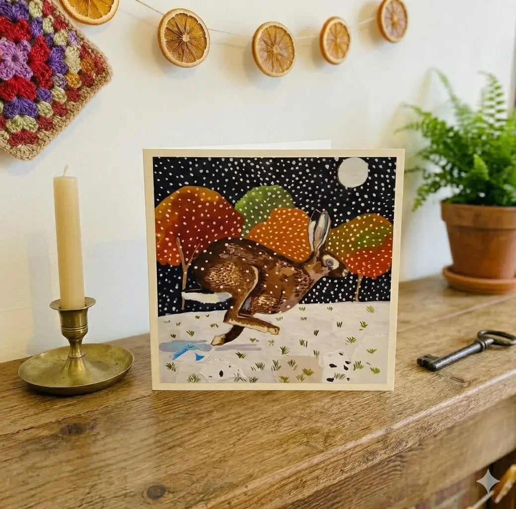 Winter Hare Greetings Card – Blank Inside McCuddles
