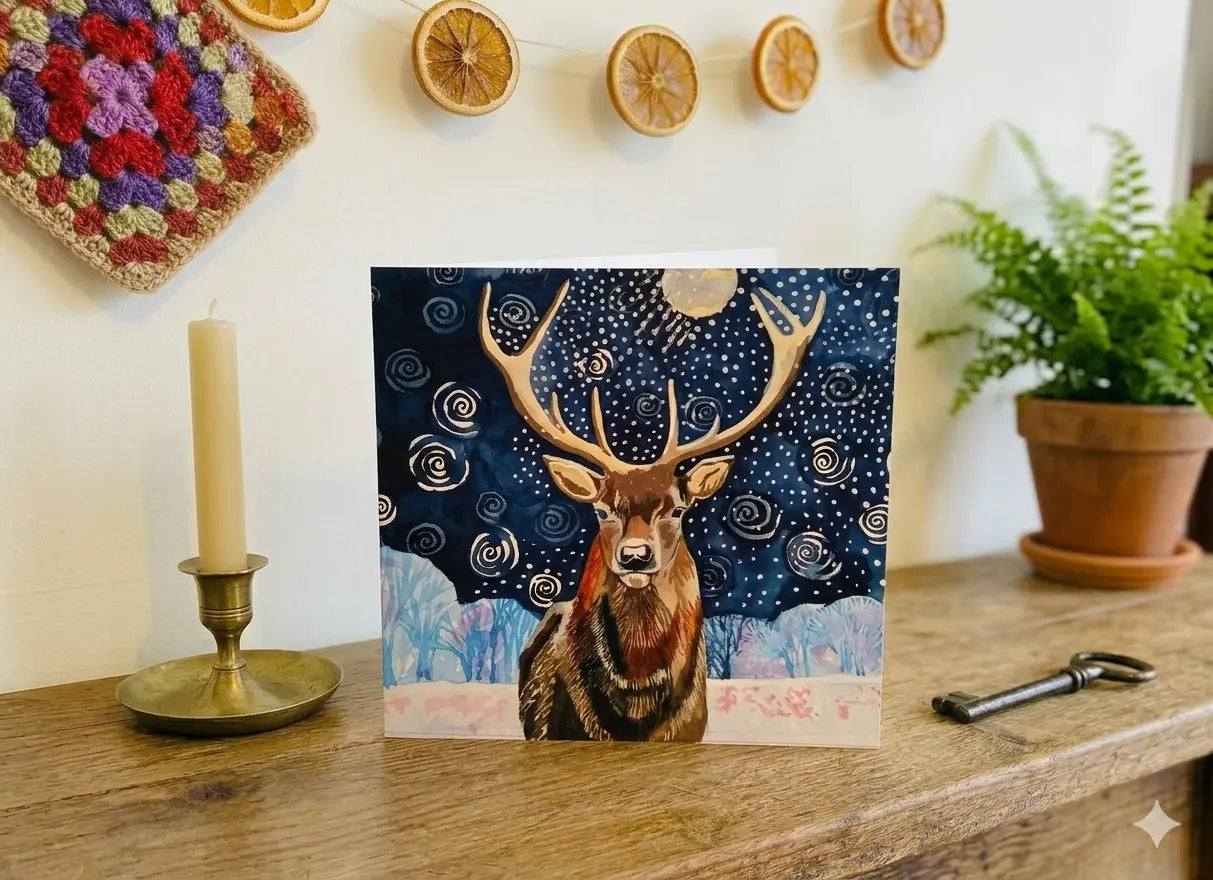 Winter Stag Greeting Card McCuddles