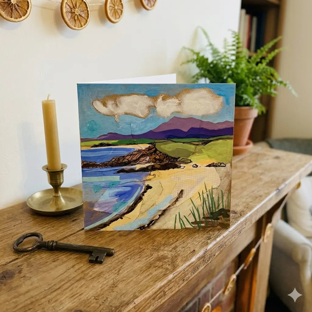Camusdarach Beach Greeting Card – Scottish Coastal Card McCuddles