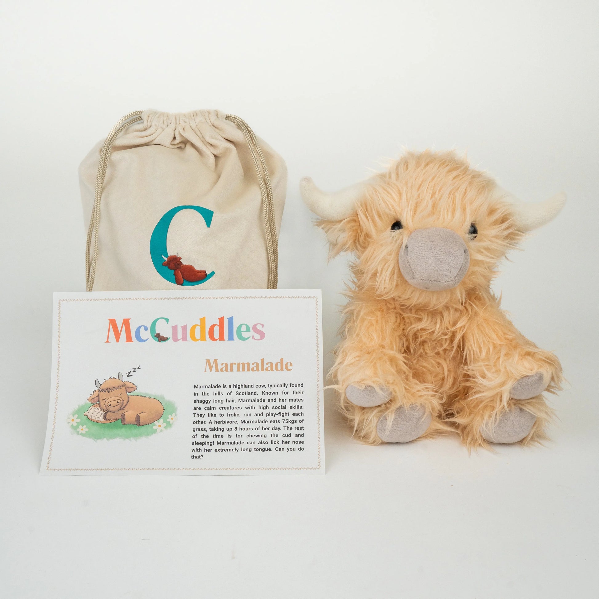 Marmalade the weighted plush cow package consents 
