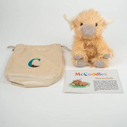 Marmalade the weighted highland cow weighted plush package contents 